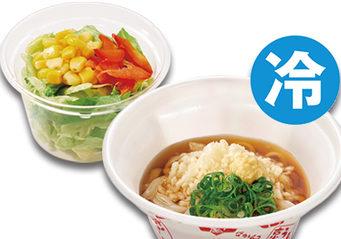 冷小うどん＆サラダ(ゴマ)