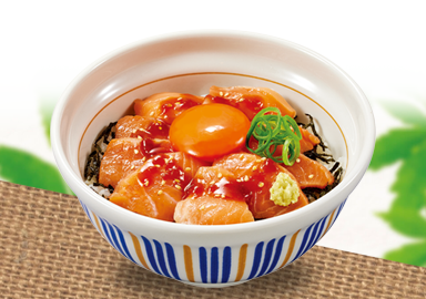 サーモンユッケ丼