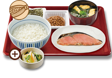 銀鮭納豆朝食