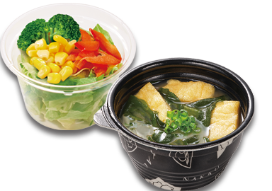 みそ汁＆彩り野菜サラダ(ゴマ)