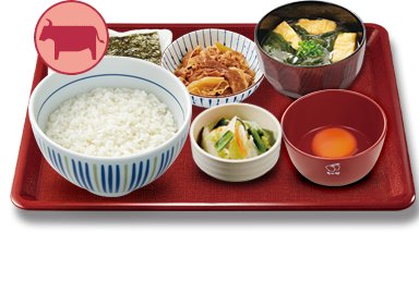 こだわり卵の牛小鉢朝食