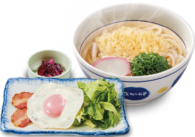 はいからうどん
ベーコンエッグ