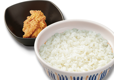 鶏からごはんセット
(ごはん大盛・鶏から1個)
