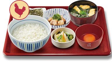 こだわり卵の鶏小鉢朝食