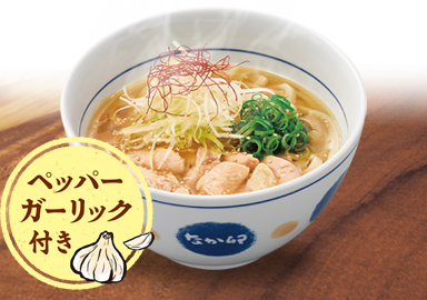 たっぷり白髪ねぎ鶏塩うどん