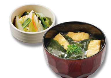 みそ汁＆京風つけもの