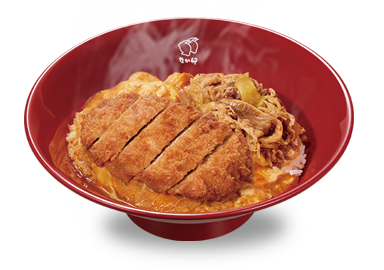 牛あいがけカツ丼