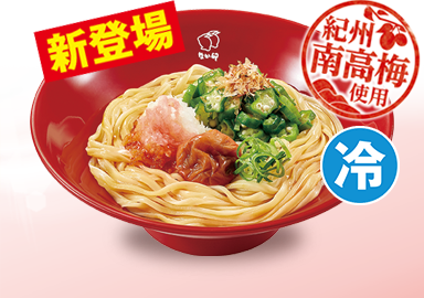 かつお節オクラ梅おろしうどん