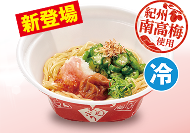 かつお節オクラ梅おろしうどん
