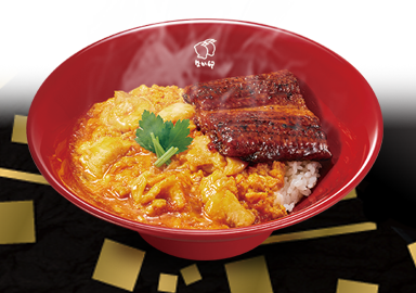 うなぎあいがけ親子丼